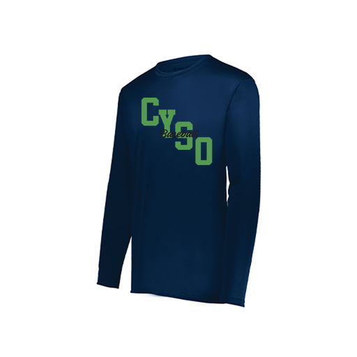 [222822.065.XS-LOGO1] Men's LS Smooth Sport Shirt (Adult XS, Navy, Logo 1)